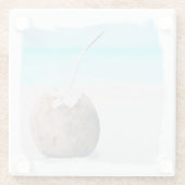 コースター、グラス – ビーチココナッツ ガラスコースター (裏面)