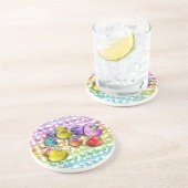 コースター-ゴム製アヒルちゃん-アヒルちゃんのポップアート コースター (側面)