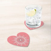 コースター – スターバストパターン（ピンク） (インサイチュ)