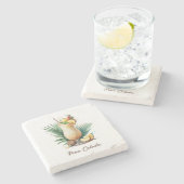 コースター、ストーン – ピナコラダ ストーンコースター (横)