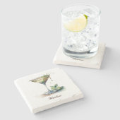 コースター、ストーン – Martini ストーンコースター (横)