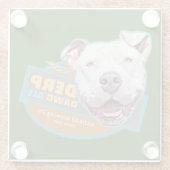 コースター/ダープドッグビアラベルデザイン ガラスコースター (裏面)