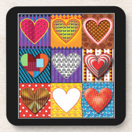 コースター.ハートパタモダンーンのプラスチックコースター コースター
