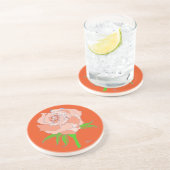 コースター – バラ（オレンジトーン） (側面)