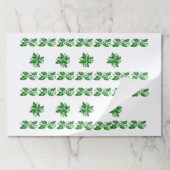 コースター パッド - 緑のホーリー リーブ (折り畳み)