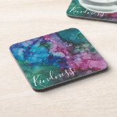 コースター「ピンクス&ブルーグリーン」 コースター (左側)