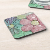 コースター"フラワーインク4" コースター (左側)