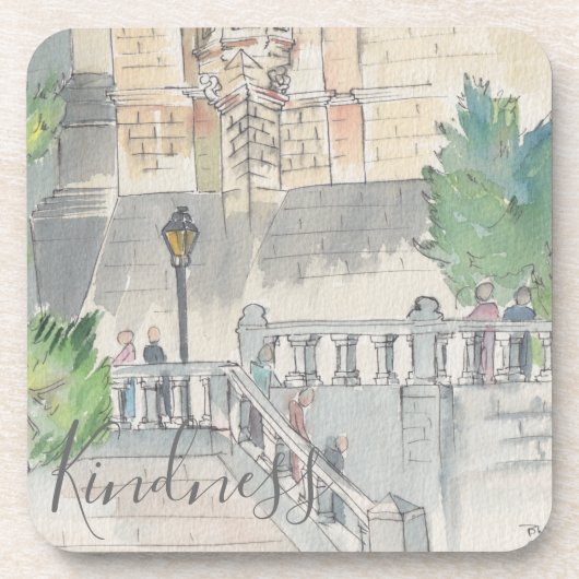 コースター「フランスの水彩画」 コースター (正面)