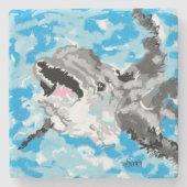 コースター： フレンドリー Dolphin ストーンコースター (正面)