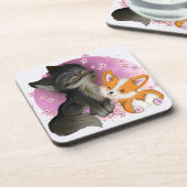 コースター – フワフワの幼児 (左側)