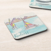 コースター"ボートフィジーの水の色" コースター (左側)