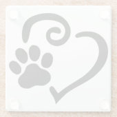 コースター「ポープリントでドギーの愛」 ガラスコースター (裏面)