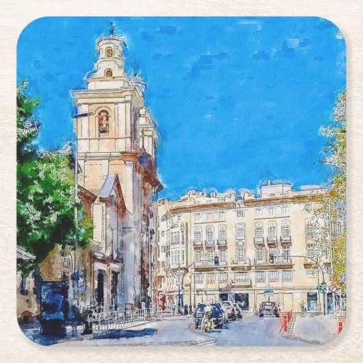 コースター「ムルシア」 スクエアペーパーコースター (正面)