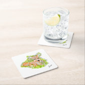 コースター：リラックスの日 スクエアペーパーコースター (インサイチュ)