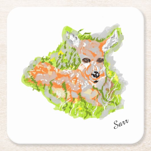 コースター：リラックスの日 スクエアペーパーコースター (正面)