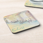 コースター"ヴェネツィアの水の色のスケッチ" コースター (左側)