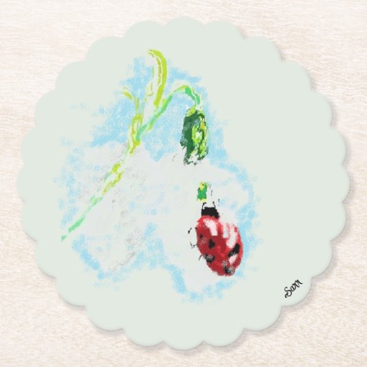 コースター：北アメリカの花 ペーパーコースター (正面)