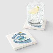 コースター(大理石の石): 私達はどこでもあります ストーンコースター (横)