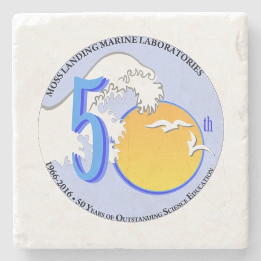 コースター(大理石の石): MLML第50の波か太陽 ストーンコースター (正面)