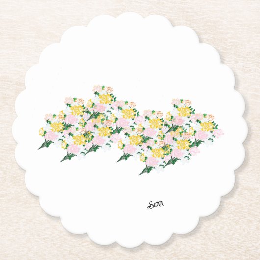 コースター：春の花の風 ペーパーコースター (正面)