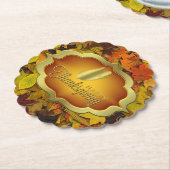 コースター – 板紙 – 秋楽しい感謝祭 (アングル)