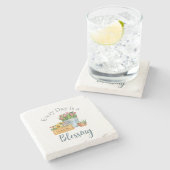 コースター：毎日は賛美石コースター ストーンコースター (横)