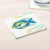 コースター – 水彩シリーズ：アンジェルフィッシュ (アングル)