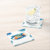 コースター – 水彩シリーズ：コイ (インサイチュ)