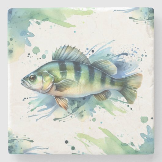 コースター – 水彩シリーズ：パーチ (正面)