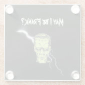 コースター、私はフランク、フランケンシュタイン ガラスコースター (裏面)