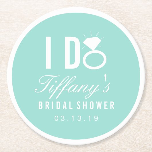 コースター-私はブライダルシャワーをします ラウンドペーパーコースター (正面)