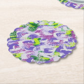 コースター：紫の花 ペーパーコースター (アングル)