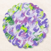コースター：紫の花 ペーパーコースター (正面)