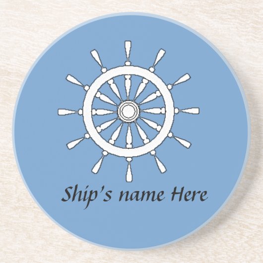 コースター – 船名付きヘルム(v.2) (正面)