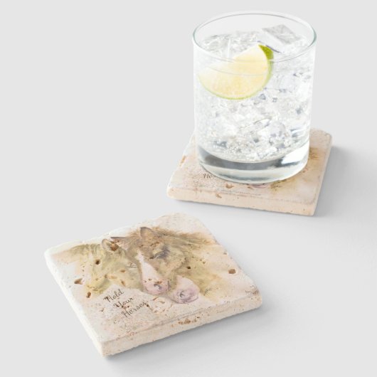 コースター – 馬を持つ (横)