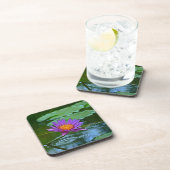 コースター/6セット「紫と金ゴールド蓮の花」 コースター (右側)