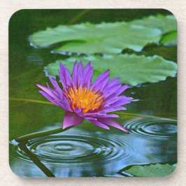 コースター/6セット「紫と金ゴールド蓮の花」 コースター