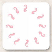 コースター – Pink Seahorses in a Circle (正面)