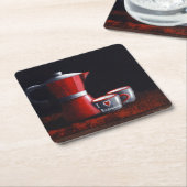 コースターEspresso1 スクエアペーパーコースター (アングル)
