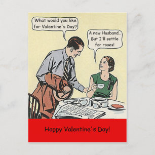 コースティックスユーモアValentinesデイ漫画カップルおもしろいPC シーズンポストカード