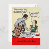 コースティックスユーモアValentinesデイ漫画カップルおもしろいPC シーズンポストカード (正面/裏面)