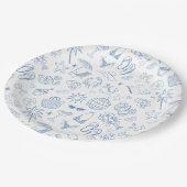 コーストお洒落ブルーの最後のトースト ペーパープレート (アングル)