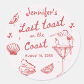 コーストでの最後の乾杯 ピンク ラスト・オン・ザ・コースト カクテル ブライズ ラウンドシール (正面)