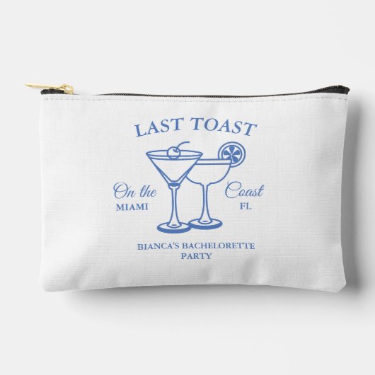 コーストで最後のトーストバチェロレッテ週末パーティー アクセサリーポーチ (正面)