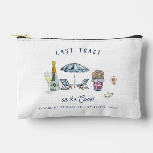 コーストで最後のトーストバチェロレッテ週末パーティー アクセサリーポーチ (正面)