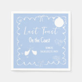 コーストで最後のトーストバチェロレッテ週末パーティー スタンダードカクテルナプキン (正面)