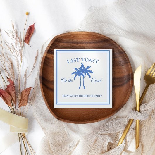 コーストで最後のトーストバチェロレッテ週末パーティー スタンダードカクテルナプキン