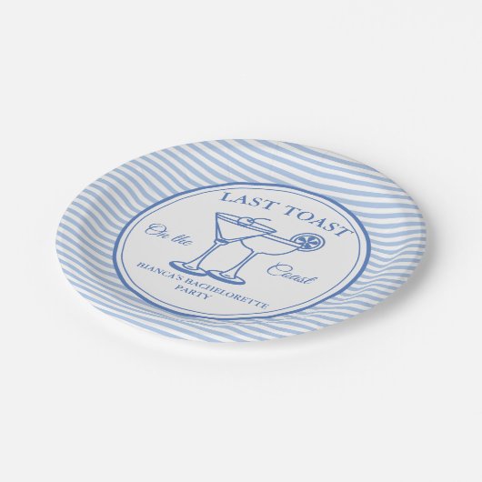 コーストで最後のトーストバチェロレッテ週末パーティー ペーパープレート (アングル)