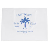 コーストで最後のトーストバチェロレッテ週末パーティー ラージペーパーバッグ (正面)