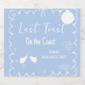 コーストで最後のトーストバチェロレッテ週末パーティー リキュールボトルラベル (シングルラベル)